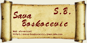 Sava Boškoćević vizit kartica